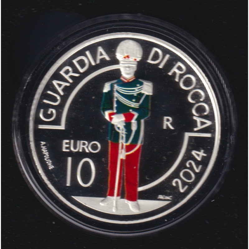 St Marin - 10 Euro 2024 - Garde de la forteresse - argent