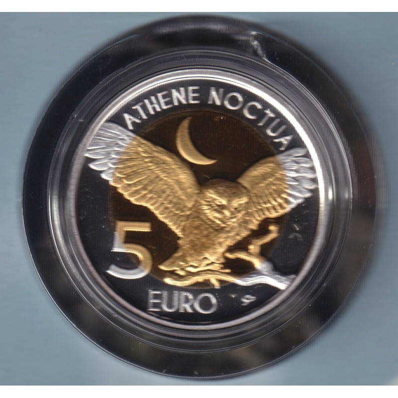 Luxembourg - 5 Euro 2024 - Chouette chevêche - bi-métallique