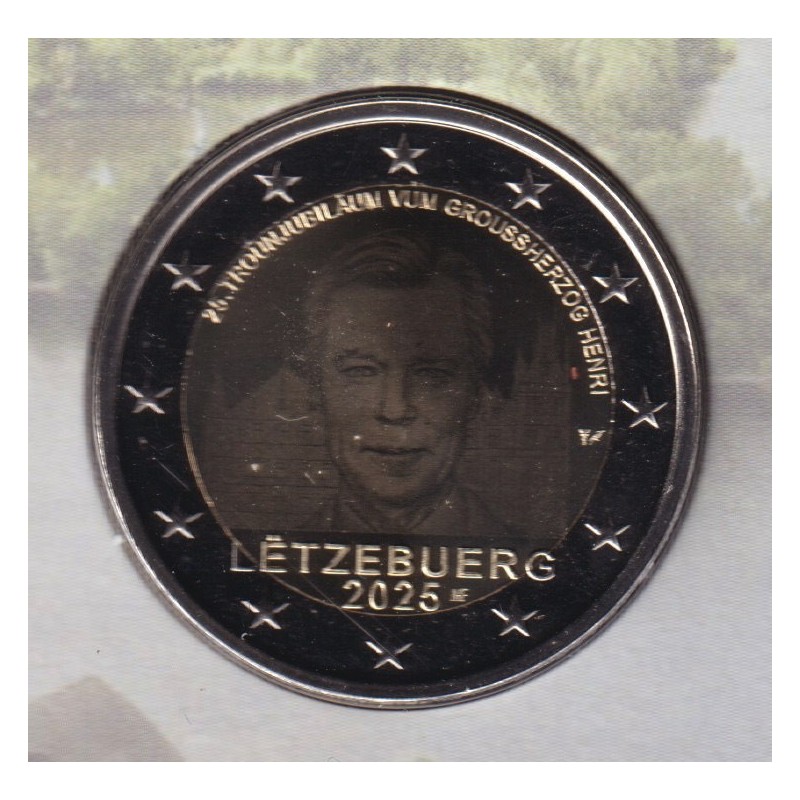 Coffret BU Luxembourg - 2025 - Coffret Moselle avec la 2€ commémorative holographique Grand duc Henri