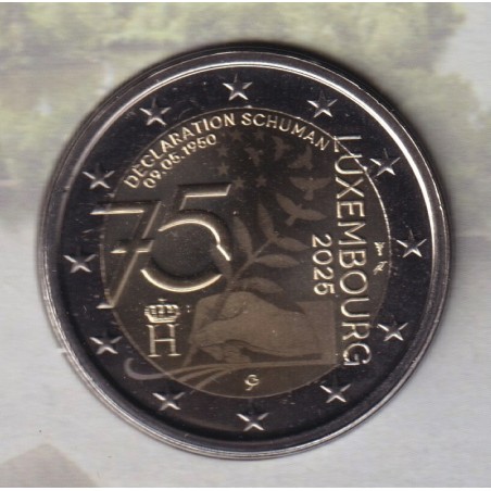 Coffret BU Luxembourg - 2025 - Coffret Moselle avec la 2€ commémorative holographique 75e anniversaire de la Déclaration Schuman
