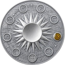 Ghana - 10 Cedis 2025 - Solar system Uranus - Charles III - 2 once argent 2