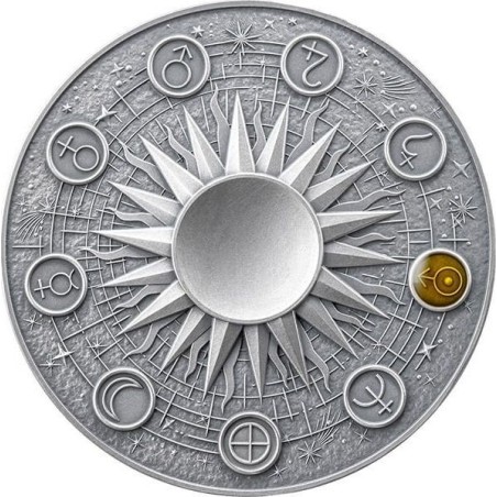 Ghana - 10 Cedis 2025 - Solar system Uranus - Charles III - 2 once argent