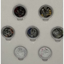 Autriche - Coffret Complet 7 pieces 10 Euro - Le langage des fleurs - argent