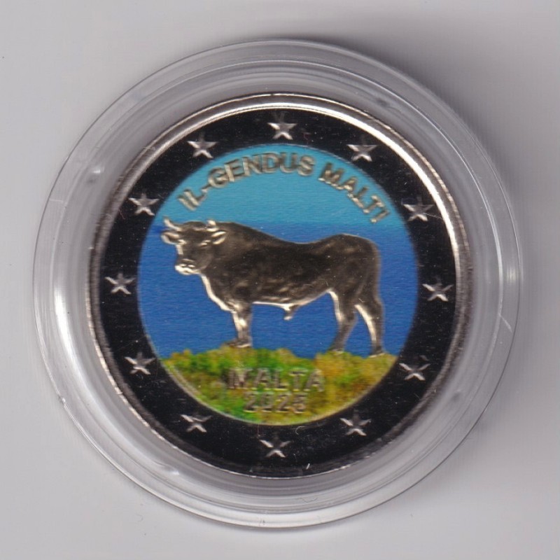 Malte - 2 Euro 2025 - Le boeuf Maltais - en couleur - Type N°2