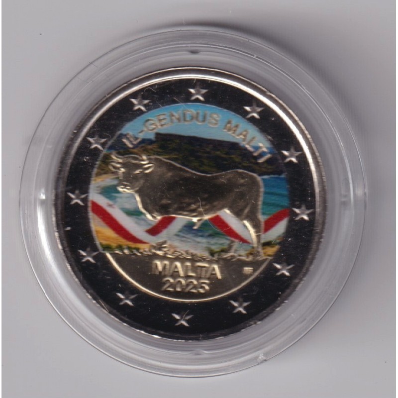 Malte - 2 Euro 2025 - Le boeuf Maltais - en couleur - Type N°3