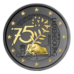 2€ Luxembourg 2025 - 75e anniversaire de la Déclaration Schuman - Finition ruthénium