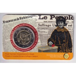 Coincard - 2 Euro Belgique 2023 - les 75 ans de droit de vote des femmes en Belgique - version Flamande