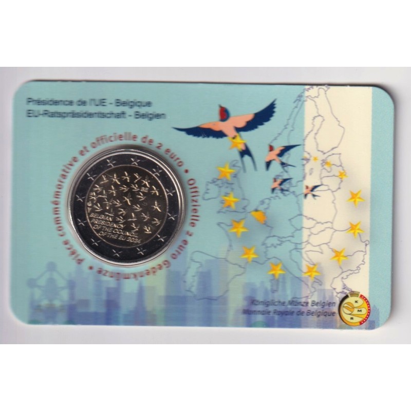 Coincard - 2 Euro Belgique 2024 - la Présidence du Conseil de l'UE - version Française