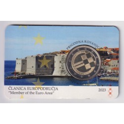 2€ Croatie 2023 - introduction de l'euro comme monnaie officielle de la Croatie - coincard BU