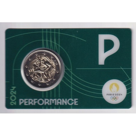 2 Euro 2024 - JO Paris 2024 - coincard verte