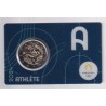 2 Euro 2024 - JO Paris 2024 - coincard bleu - Lettre A