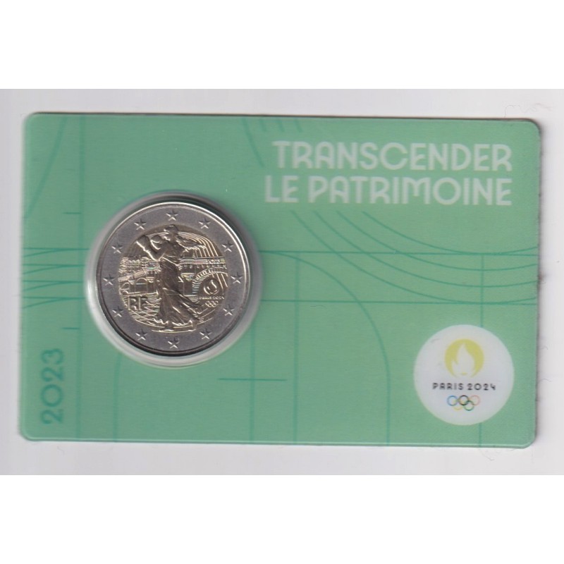 2 Euro 2023 - JO Paris 2024 - coincard verte