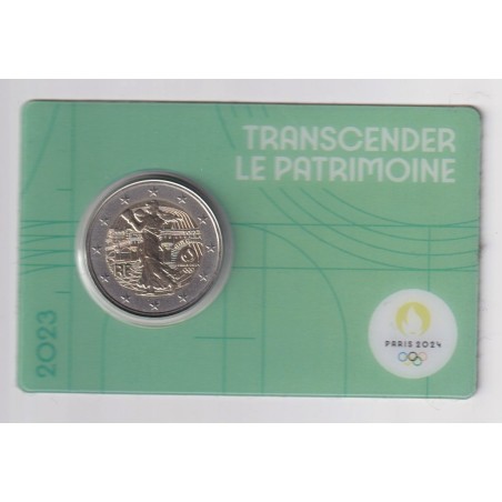 2 Euro 2023 - JO Paris 2024 - coincard verte