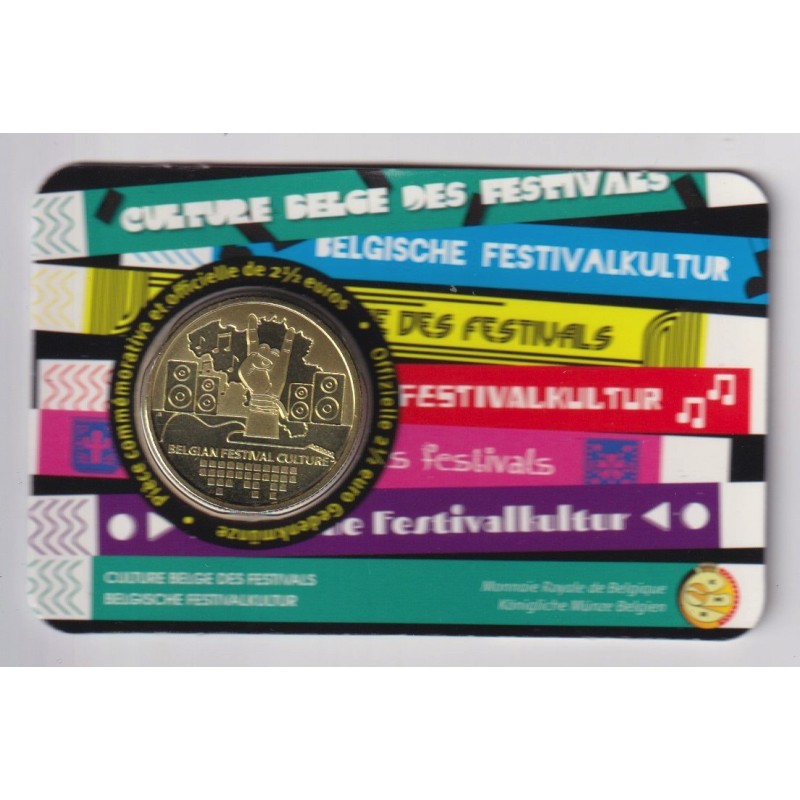 Belgique - 2,5 Euro2023 - culture Belge des festivals - coincard BU