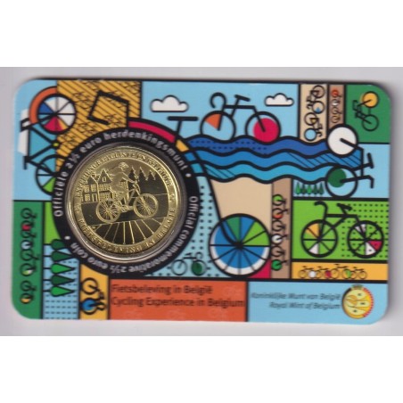 Belgique - 2,5 Euro 2023 -  expérience cycliste en Belgique - coincard BU - version Flamande