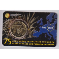 Belgique - 2,5 Euro 2020 - 75 ans paix et liberté dans le monde - coincard BU