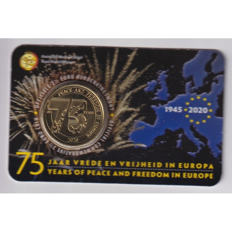 Belgique - 2,5 Euro 2020 - 75 ans paix et liberté dans le monde - coincard BU