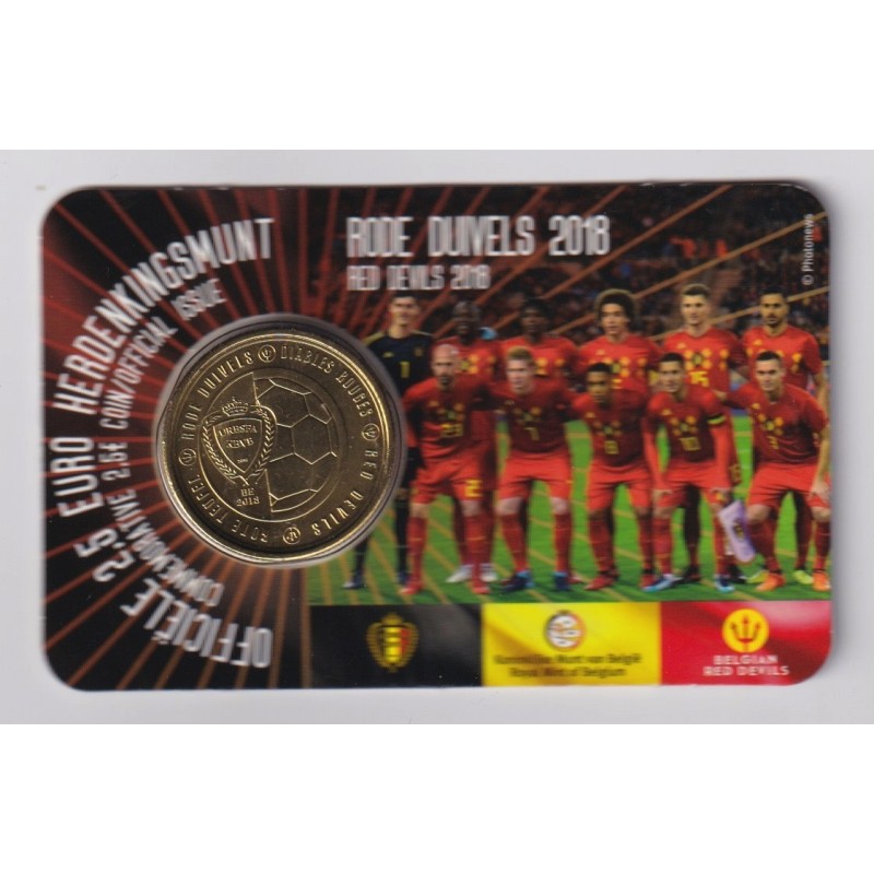 Belgique - 2,5 Euro 2018 - Les Diables rouges - coincard BU