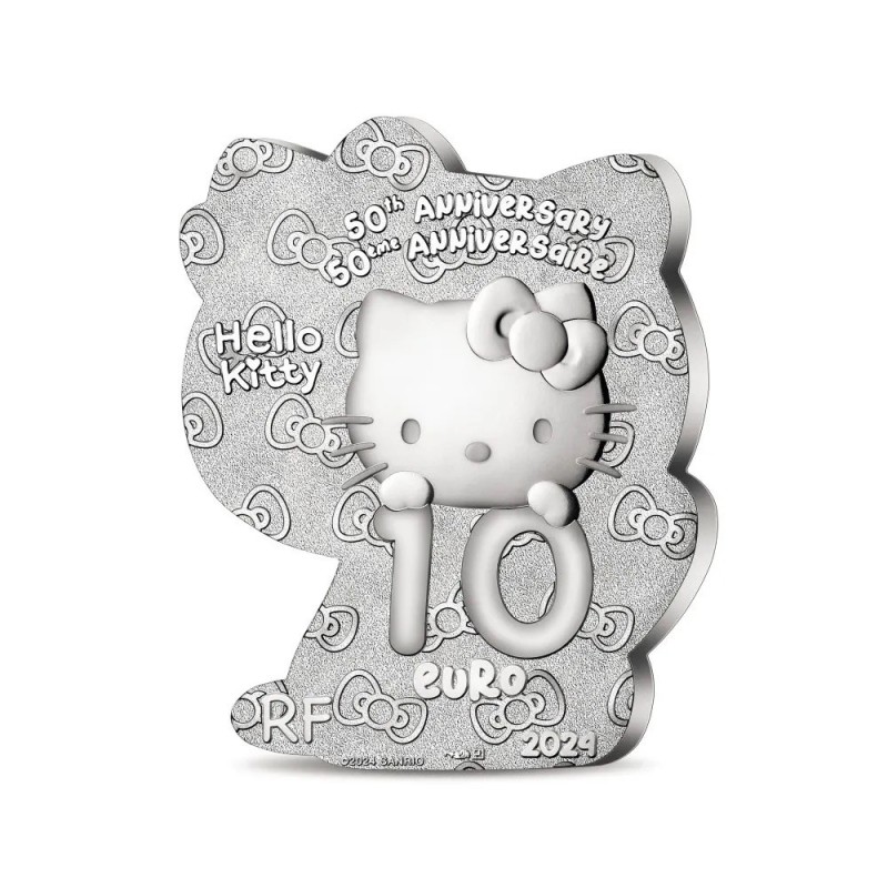 10 Euro 2024 - Hello Kitty - forme Hello Kitty - argent BE