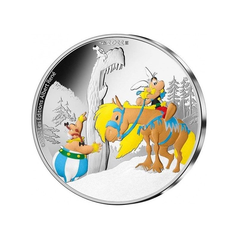 10 Euro 2022 - Astérix et Obélix et le griffon  - argent BE colorisé