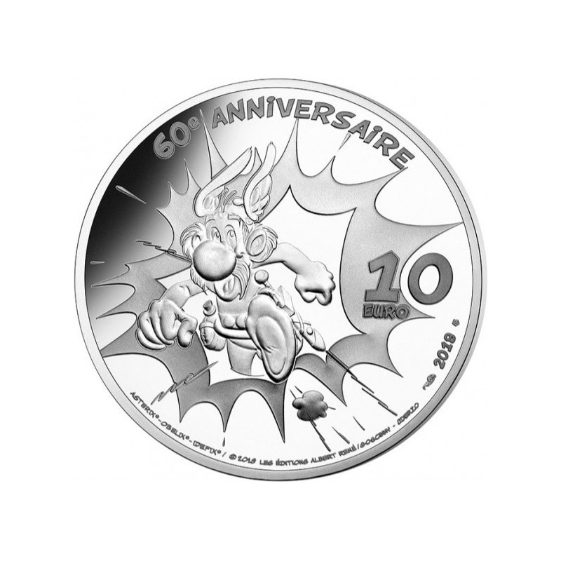 10 Euro 2019 - 60 ans Astérix - argent BE 