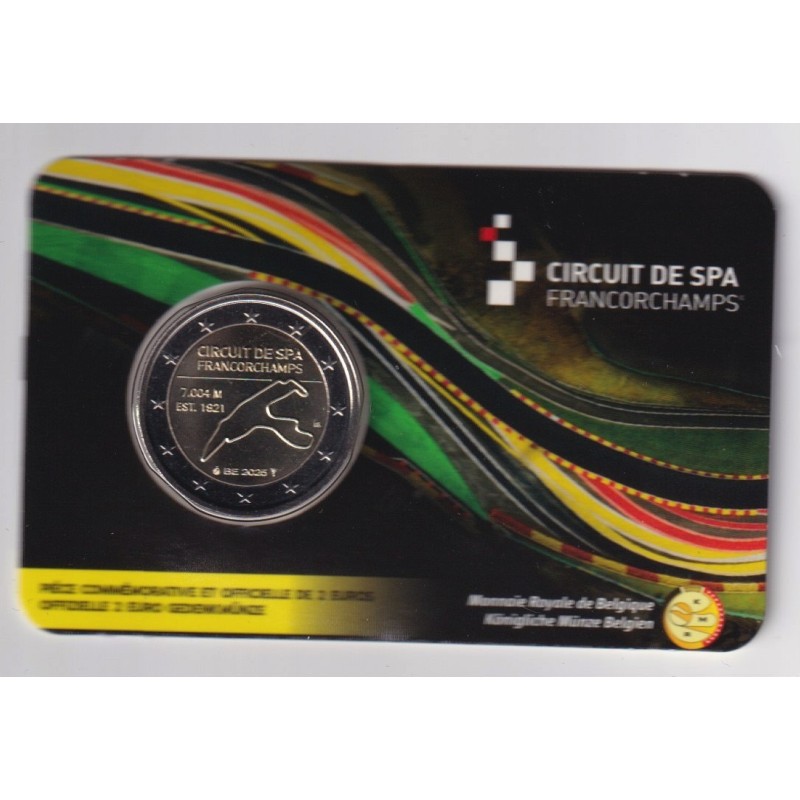 Coincard - 2 Euro Belgique 2025 - Circuit de Spa Francorchamps - version Française