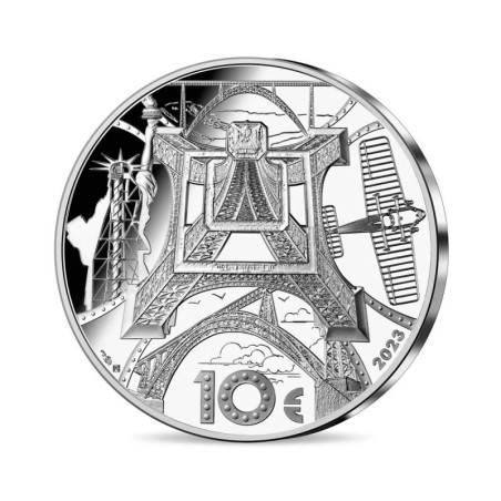 10 Euro 2023 - Gustave Eiffel - argent BE 