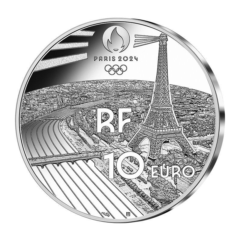 10 Euro 2024 - Chateau de versailles - Paris 2024 - argent BE 