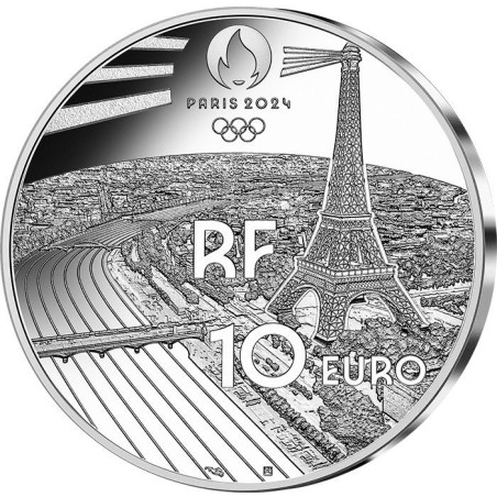 10 Euro 2024 - Chateau de versailles - Paris 2024 - argent BE 