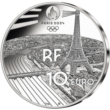 10 Euro 2024 - Arc de triomphe - Série Héritage - Paris 2024 - argent BE 
