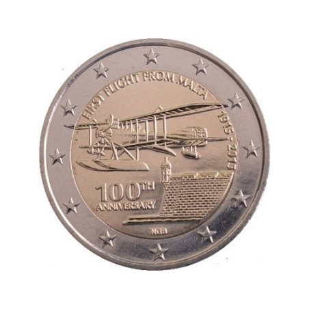 Malte - 2 Euro 2015 - 100 ans 1er vol commercial