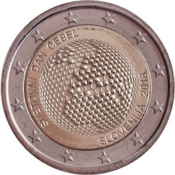 Slovénie - 2 Euro 2018 - la journée mondiale des abeilles