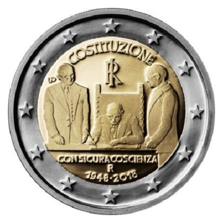 Italie - 2 Euro 2018 - 70e anniversaire de la constitution italienne