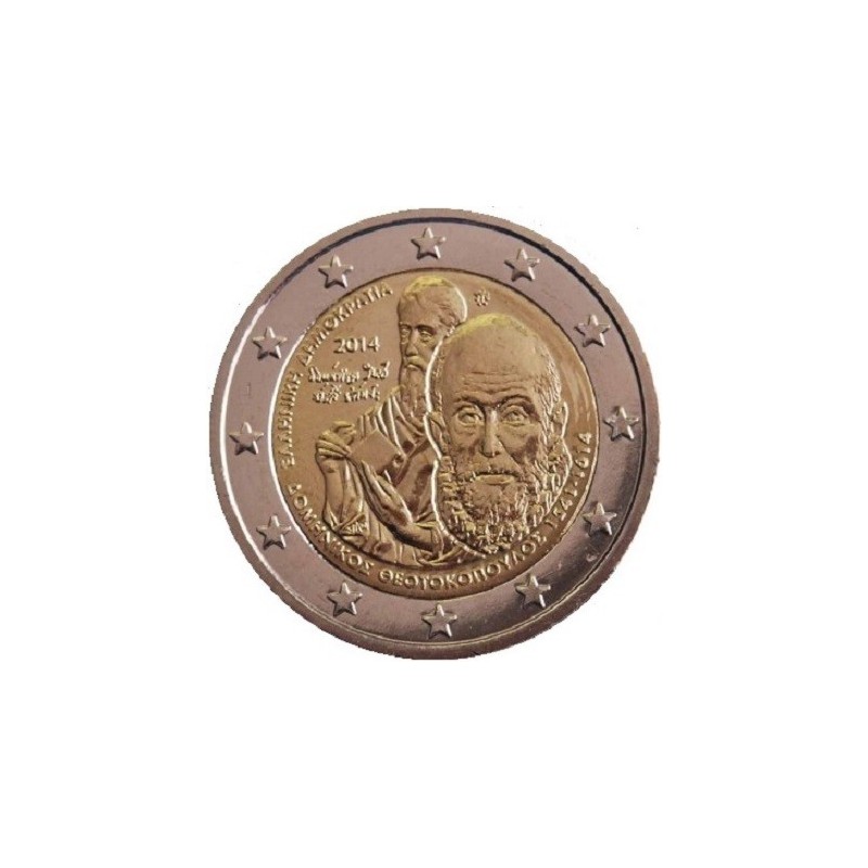 Grèce - 2 Euro 2014 - 400ème anniversaire de la mort Doménikos 