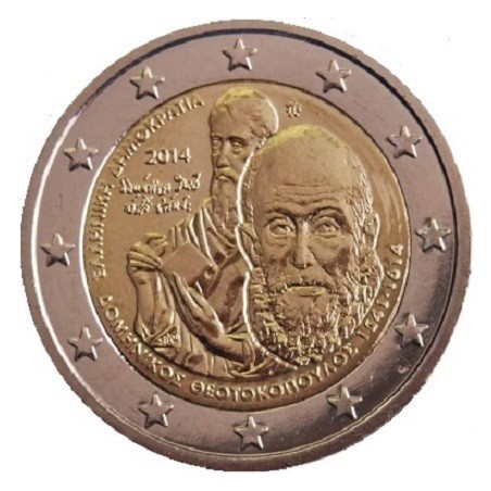 Grèce - 2 Euro 2014 - 400ème anniversaire de la mort Doménikos 