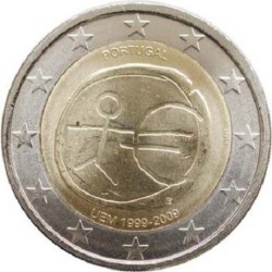 Portugal - 2 Euro 2009 - 10e anniversaire UEM