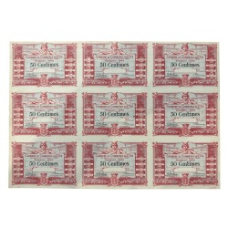 Dept88 - Planche 9 Billets nécessites - 50 Centimes 1920 - St Dié 