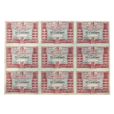 Dept88 - Planche 9 Billets nécessites - 50 Centimes 1920 - St Dié 