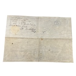 Diplôme Maçonnique  - Grand Orient de france - Diplôme de maitre 1872 2