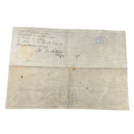 Diplôme Maçonnique  - Grand Orient de france - Diplôme de maitre 1872
