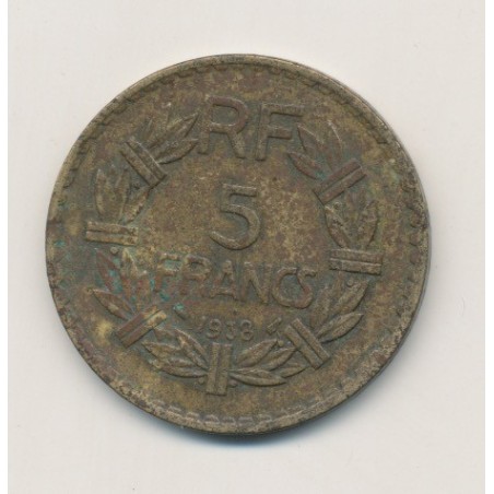 5 Francs Lavrillier - 1938