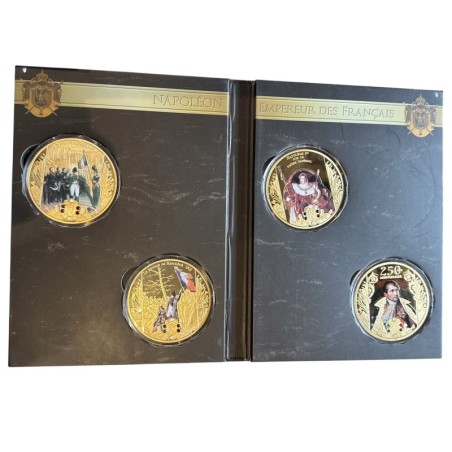 Médaille - Liberté - Coffret 4 Médailles - Collection Napoléon Bonaparte - couleur et insert swarovski - 70mm