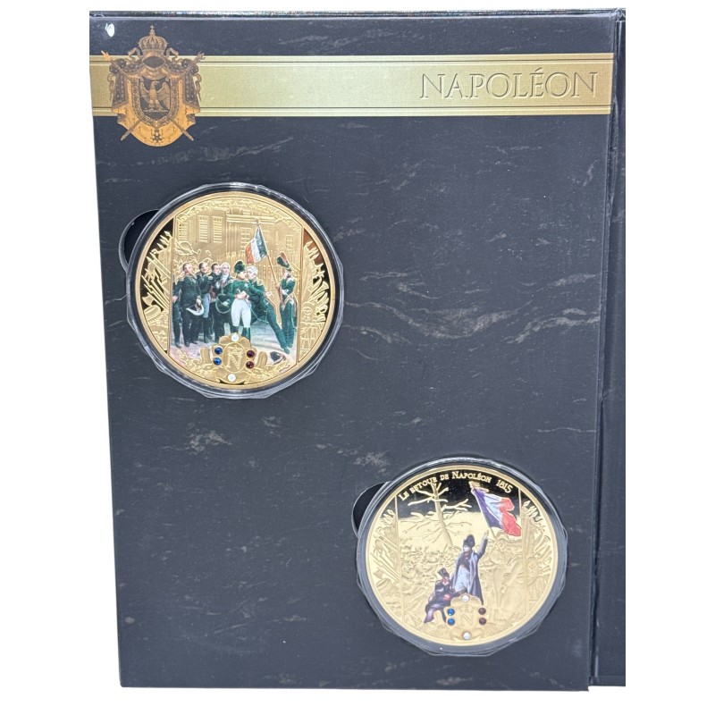 Médaille - Liberté - Coffret 4 Médailles - Collection Napoléon Bonaparte - couleur et insert swarovski - 70mm