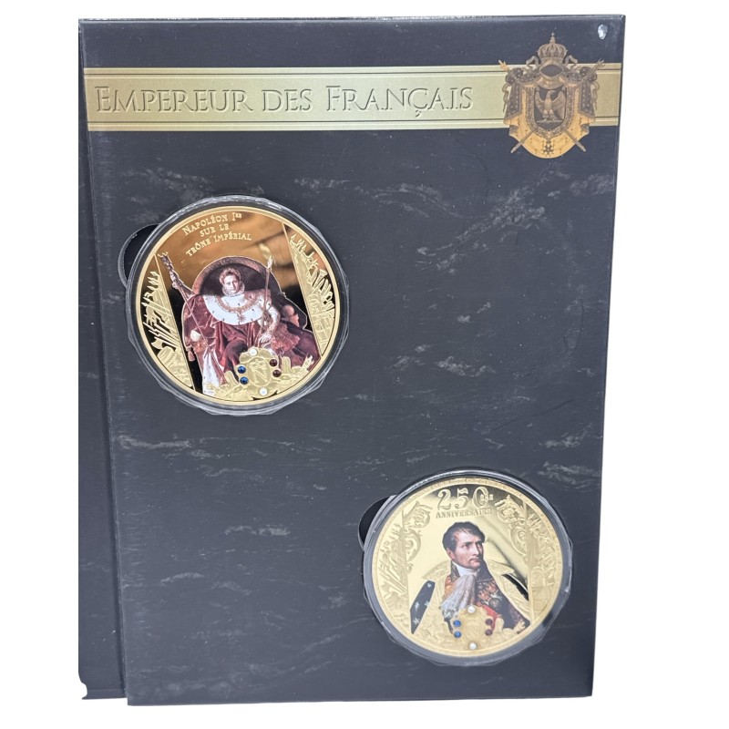 Médaille - Liberté - Coffret 4 Médailles - Collection Napoléon Bonaparte - couleur et insert swarovski - 70mm