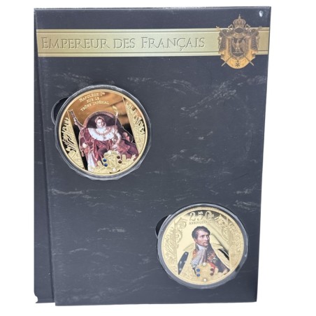 Médaille - Liberté - Coffret 4 Médailles - Collection Napoléon Bonaparte - couleur et insert swarovski - 70mm
