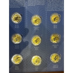 Coffret 20 Médailles - 10 ans euro 2012 - cuivre argenté et doré avec insert brillant 2