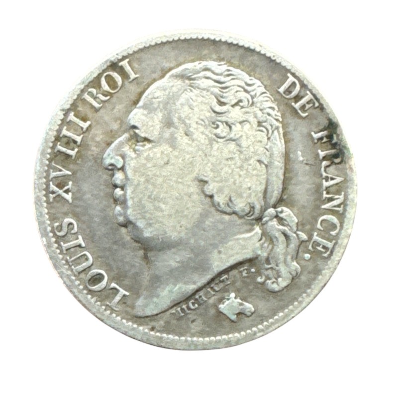 Louis XVIII - 1 Franc - 1824 A Paris - B/TB