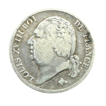 Louis XVIII - 1 Franc - 1824 A Paris - B/TB