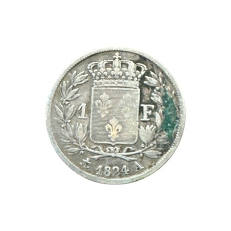 Louis XVIII - 1 Franc - 1824 A Paris - B/TB