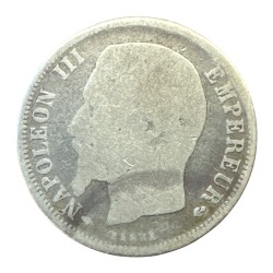 1 Franc 1856 A Paris - Napoléon III Tête nue - argent - B